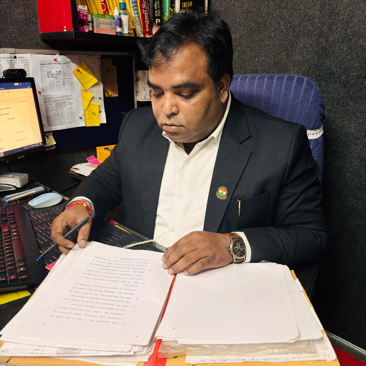 Advocate Gagan Verma handling property documents